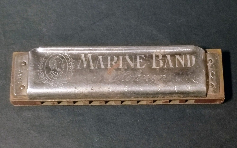 Marine Band M Hohner Rusty Harmonica