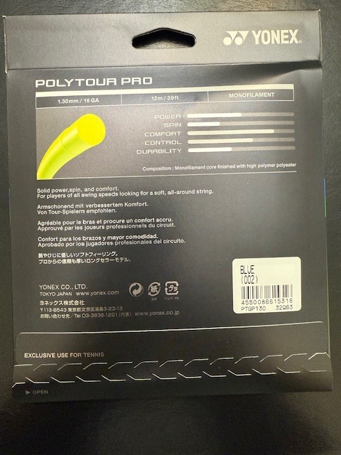 Yonex POLYTOUR PRO 16/1.30 String Blue