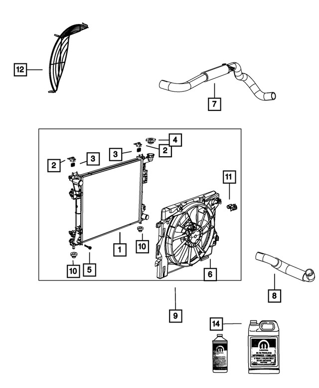 Genuine Mopar Radiator Cap 52079880AA