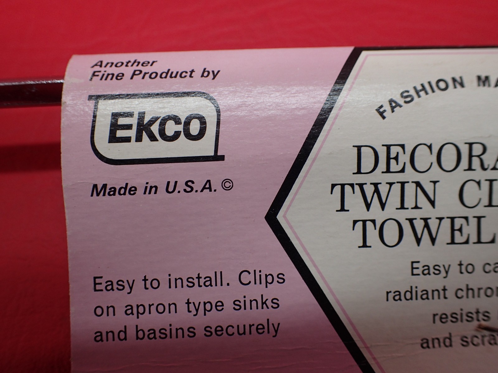 Vintage Chrome EKCO Decorator Twin Clip-On Towel Drying Rack NEW
