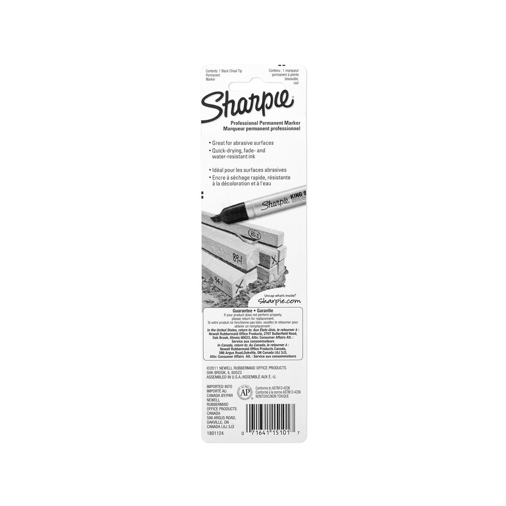 Sharpie Pro King Size Permanent Marker, Black (15101PP)