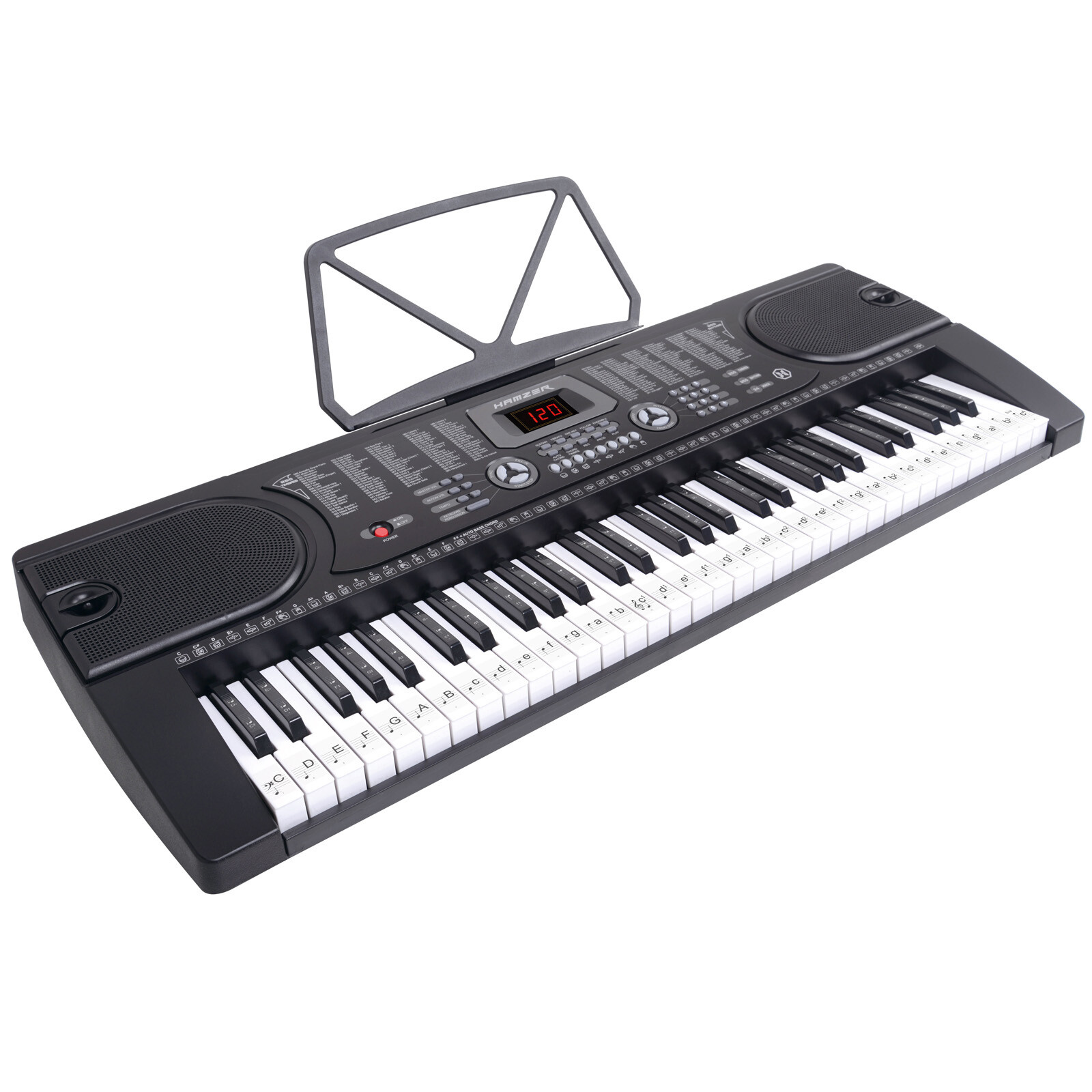 61-Key Electronic Keyboard Piano Beginner Set with Stand