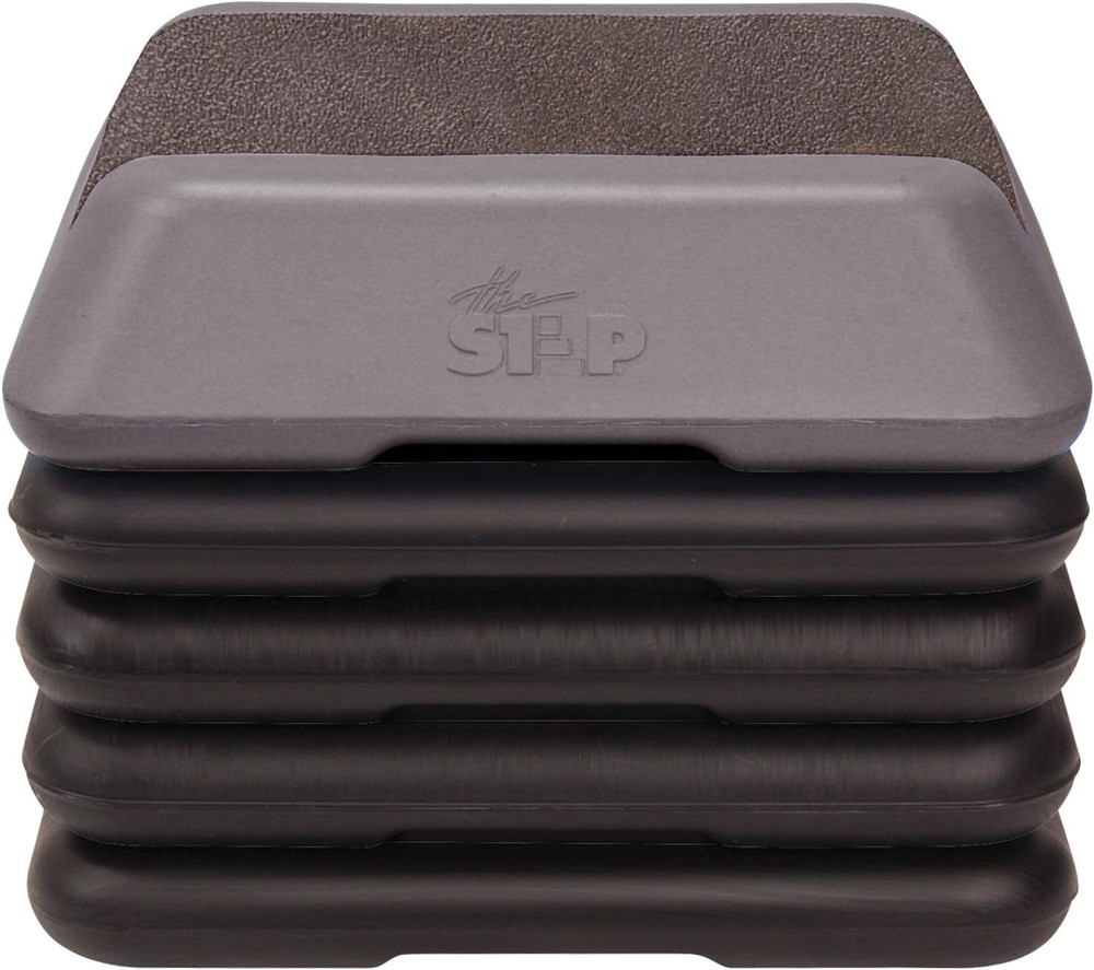 Adjustable High Step Aerobic Platform with 4 Risers, Home Gym Workout Equipment,