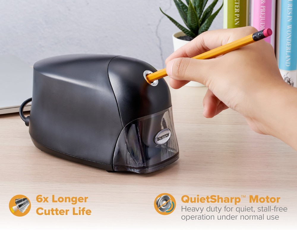 Bostitch QuietSharp Executive™ Electrical Plug-in Pencil Sharpener Includes