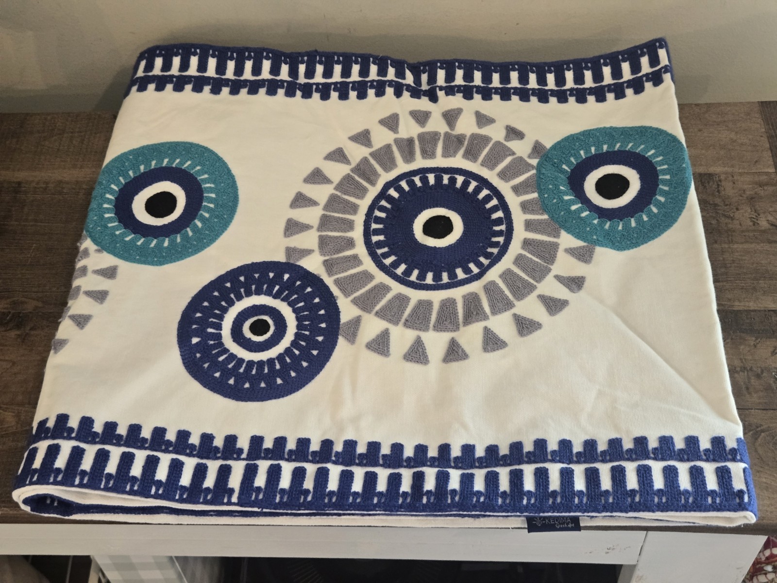 Kedima Table Runner Greek Art Greek Eye 72" From Needlework Shop Athens, Greece