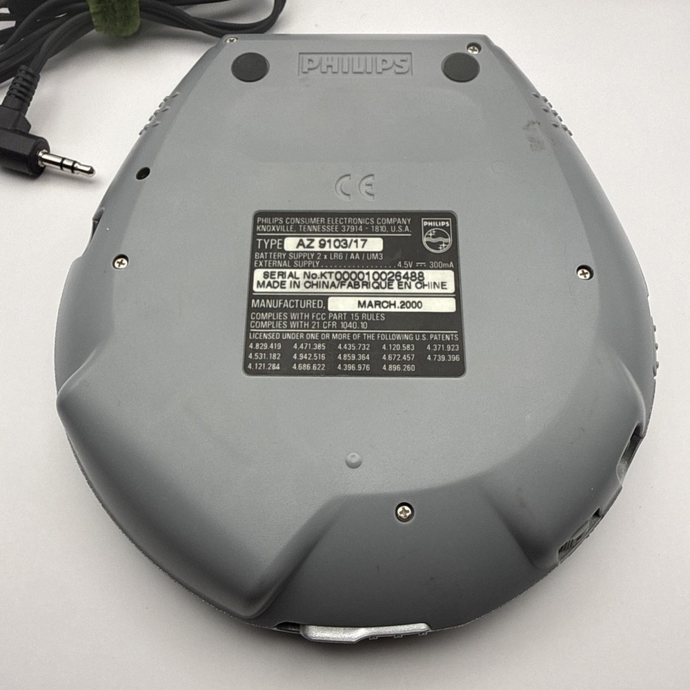 Philips Powersaving 40 ESP3 Personal CD Player 40 Second Skip Protection AZ-9103