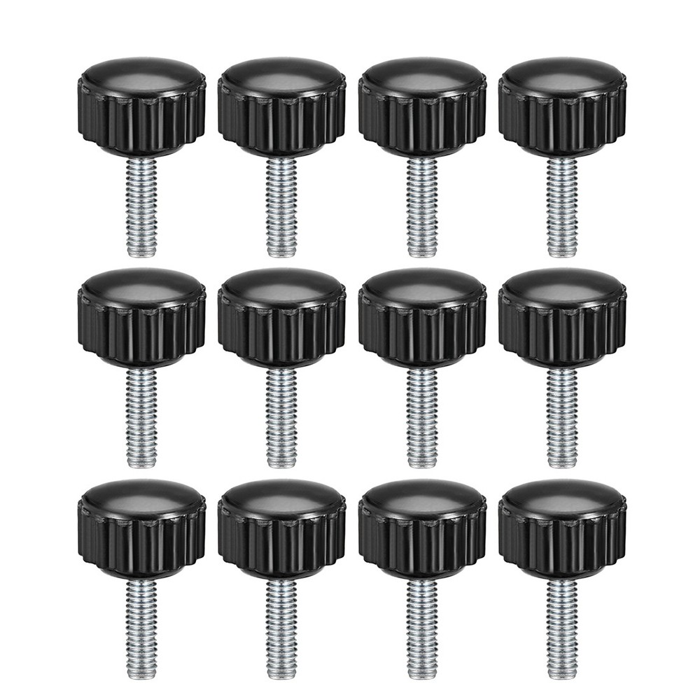 M4 x 16mm Male Thread Knurled Locking Knobs 12pcs