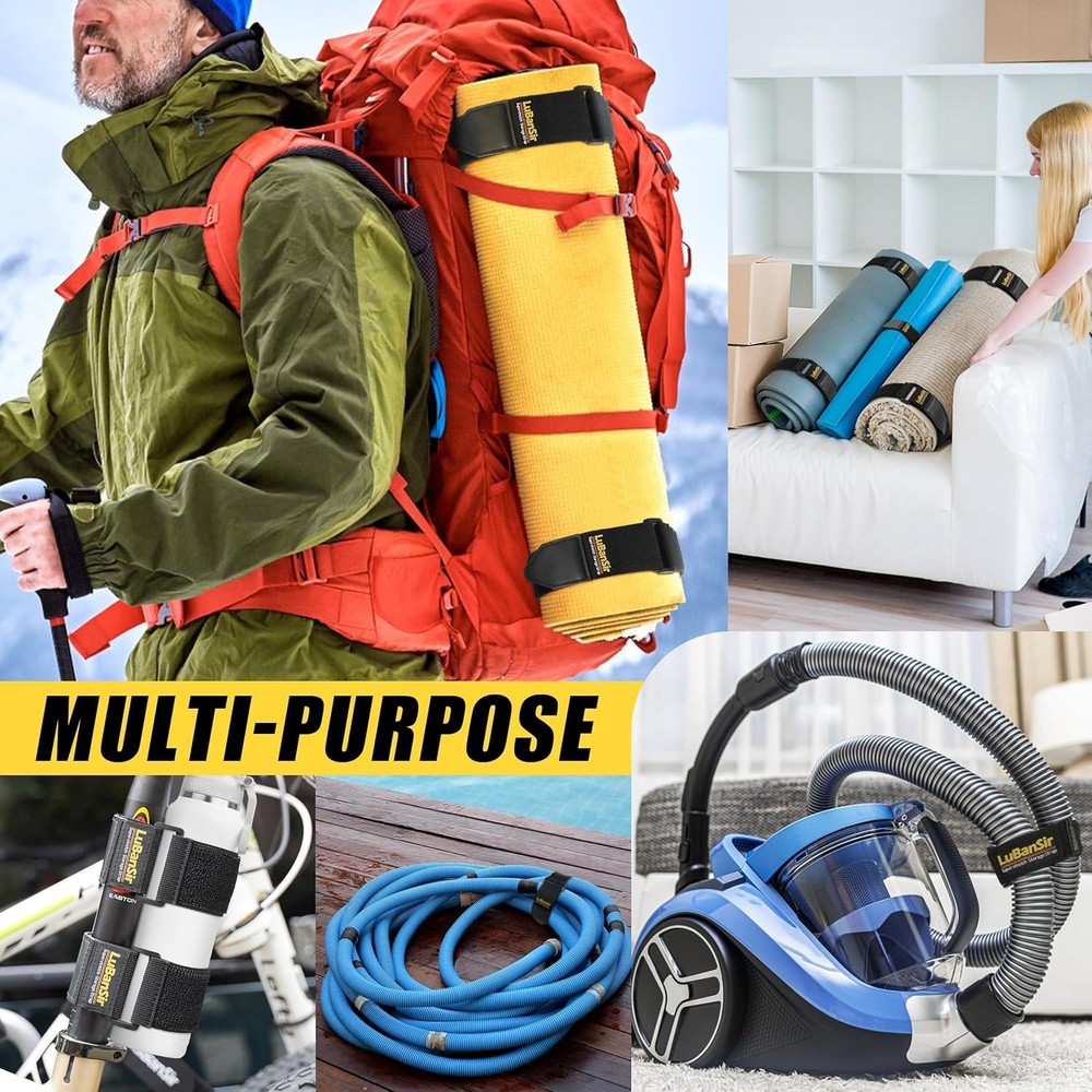 Multipurpose Elastic Storage Straps - 6 Pack for Tight Securing & Organization