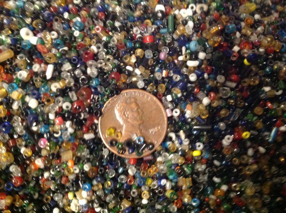 20. LBS. MULTI COLORED  TINY PLASTIC BEADS 4 CRAFTING. CAN BE FISH TANK BEDDING.