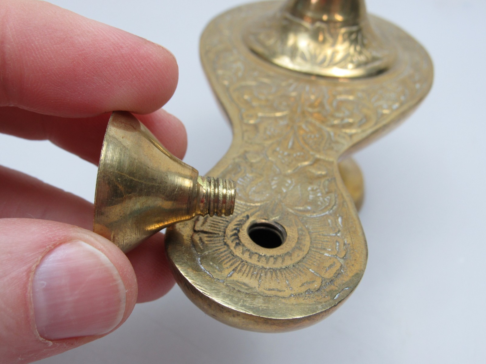 Vintage Brass Aladdin Genie Oil Lamp Incense Burner