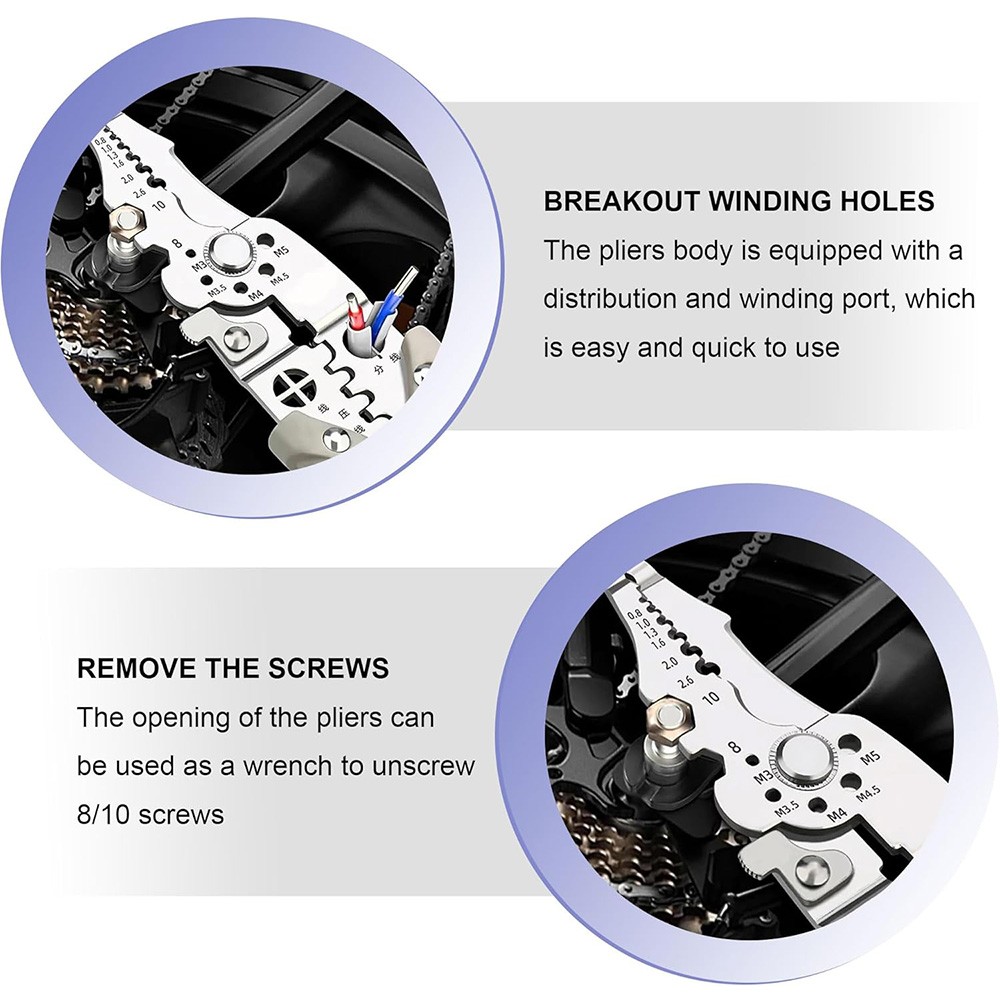 Multifunctional Wire Stripper Crimper Cable Cutter Pliers For Electrical Cable