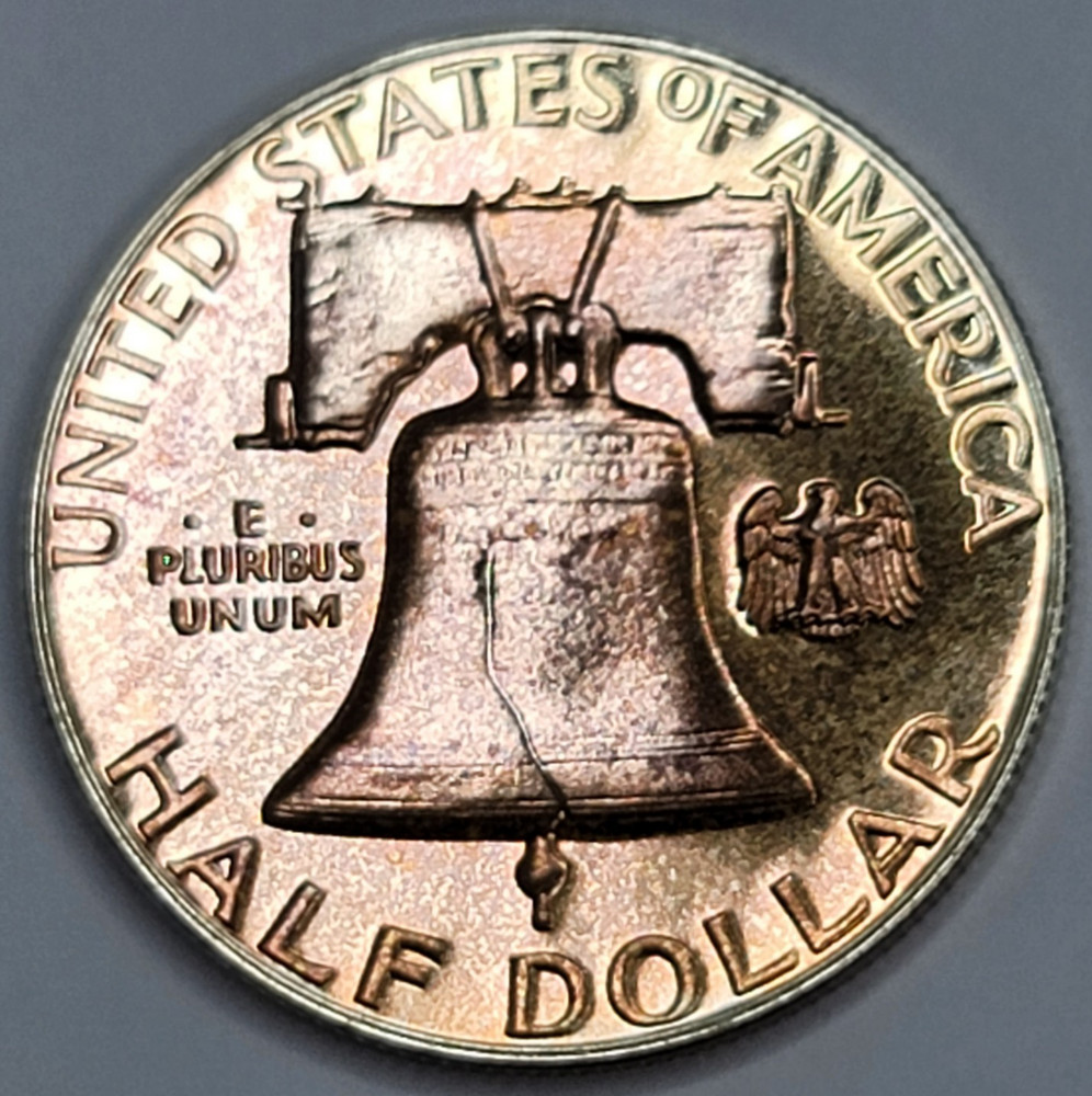 1963 Gem Proof Franklin Half Dollar 90% Silver Nicely Toned