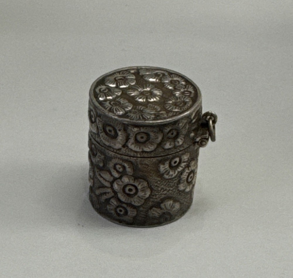 Victorian Sterling Silver Pill Box