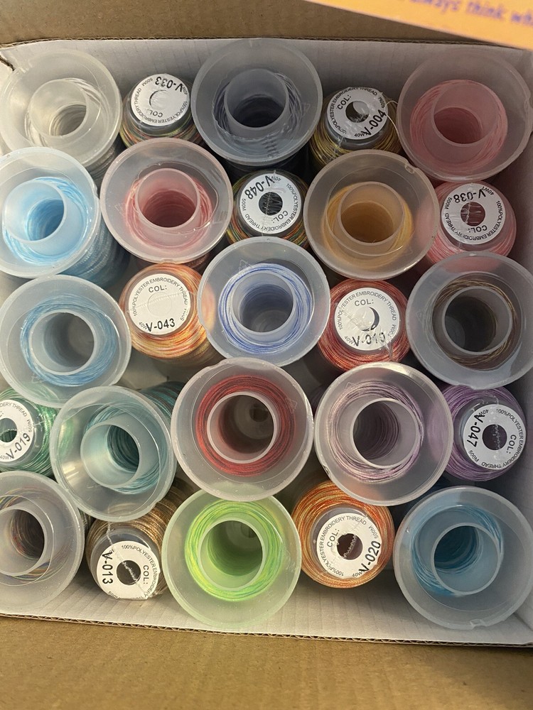 NEW Brothread Embroidery Machine Thread Kit 50 Colors Spools 500M Each