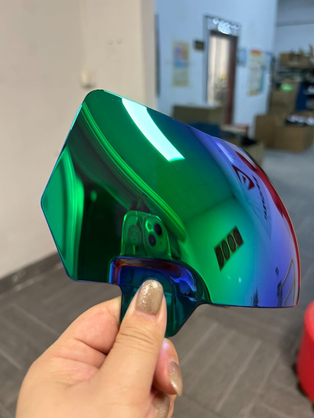 REVO GREEN SPEED FLEX SCHUTT F7 Full Size Football Helmet Oculus Visor W/Clips