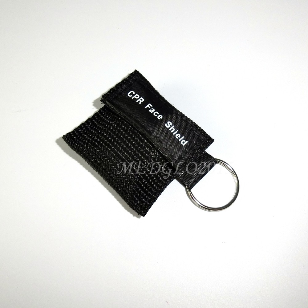 100pcs CPR FACE SHIELD WITH KEYCHAIN BAG EMERGENCY MASK AED FIRST AID TRAINING