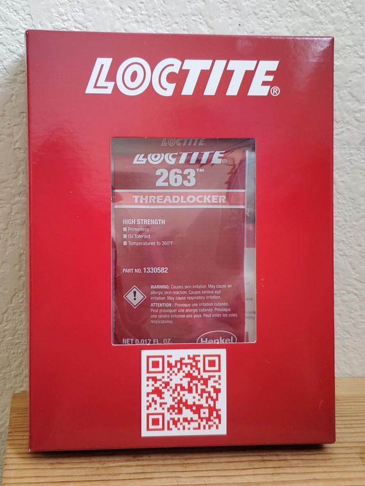 Loctite 263 Bolt Red Hi-Strength Permanent Threadlocker .5 ml