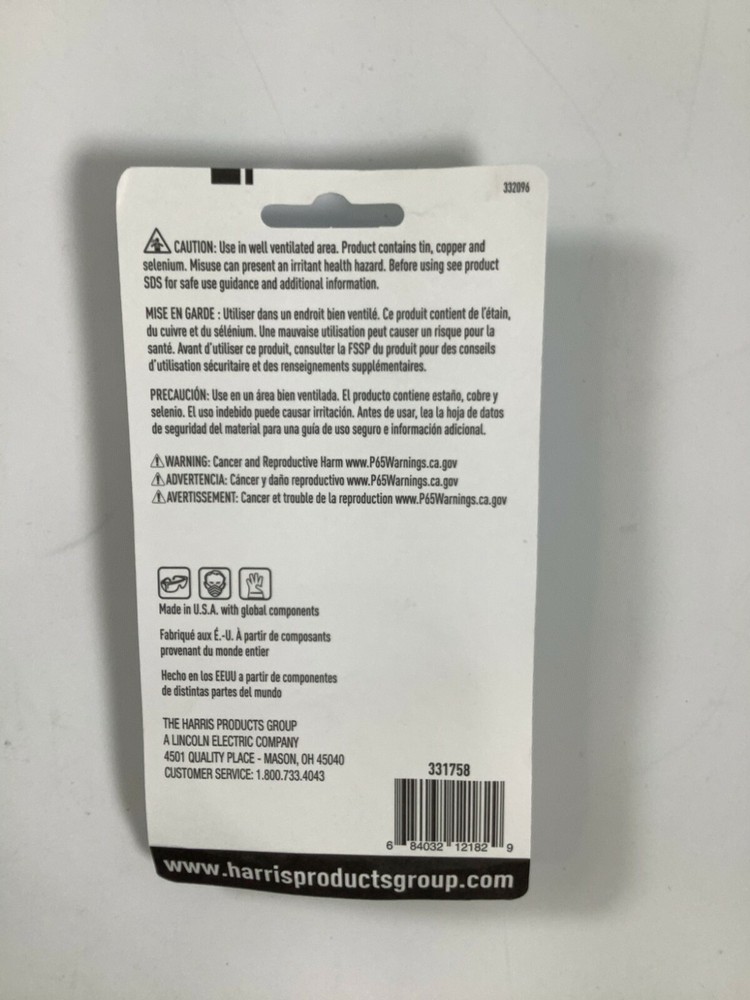 Harris Solid Wire Plumbing Soldier NEW!