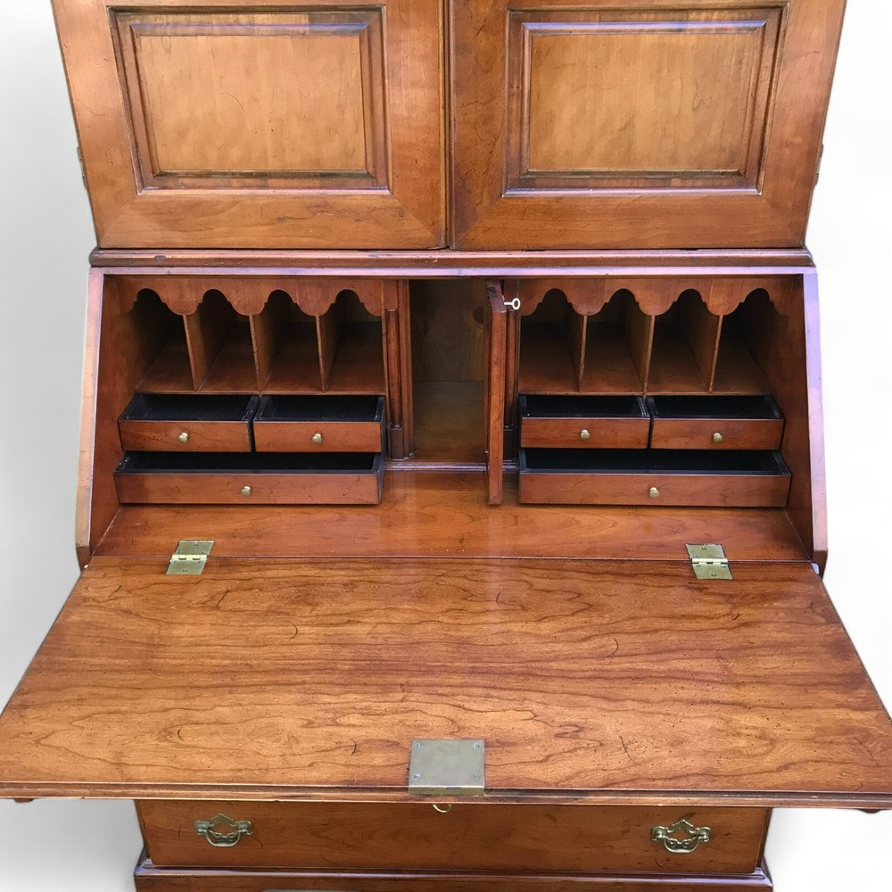 Wright Table Co. Cherry 2 part Secretary Desk