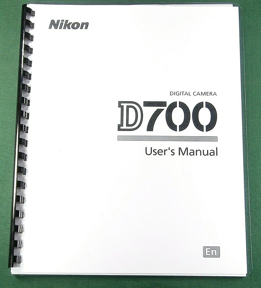 Nikon D700 User's / Instruction Manual: 472 Pages & Protective Covers