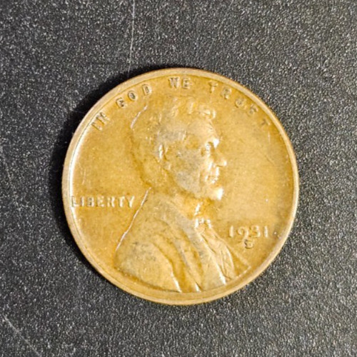 1931 D Wheat One Cent 1c Coin #AB856
