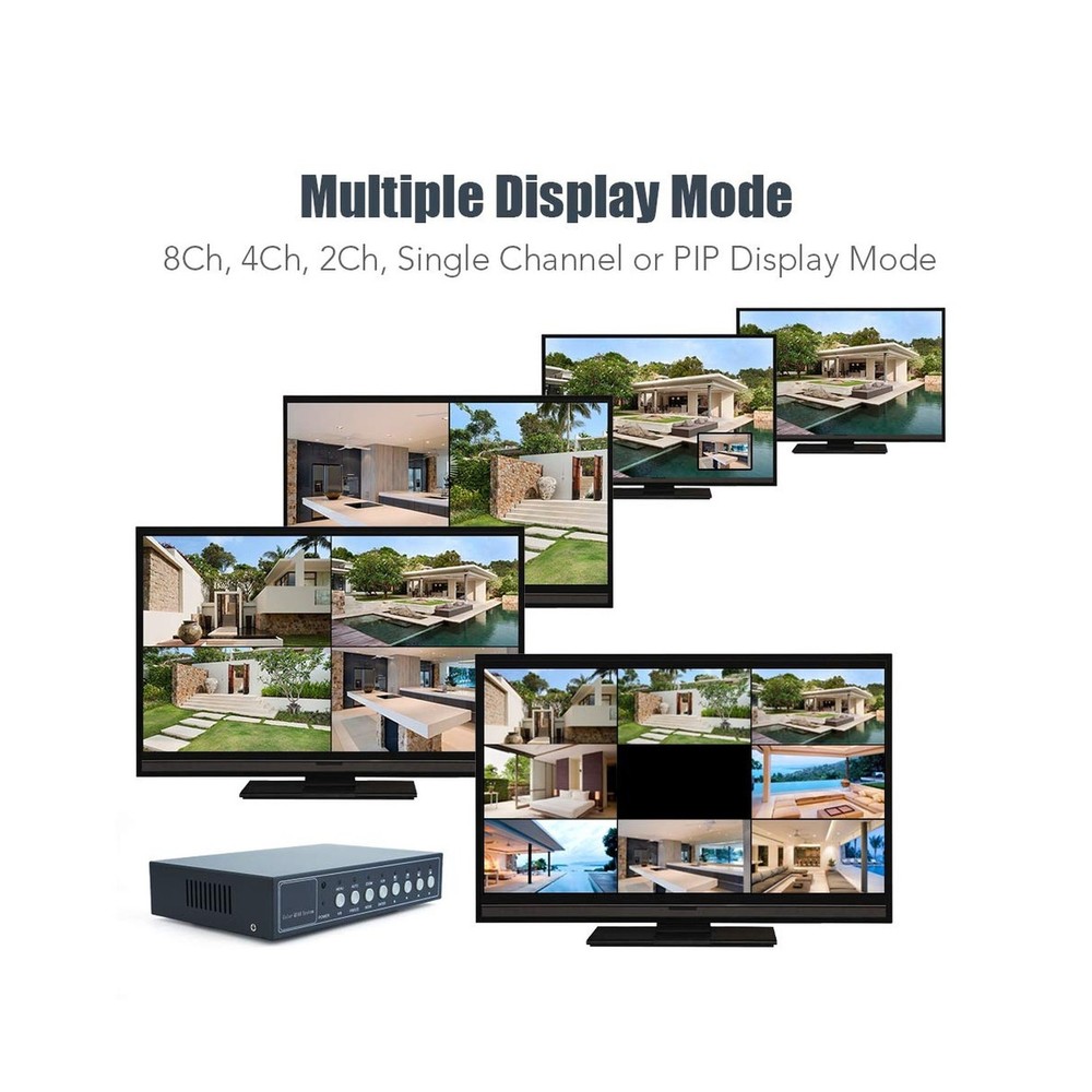 8Ch Non-Realtime Color Video Multiplexer Switcher Processor for CCTV Surveill...