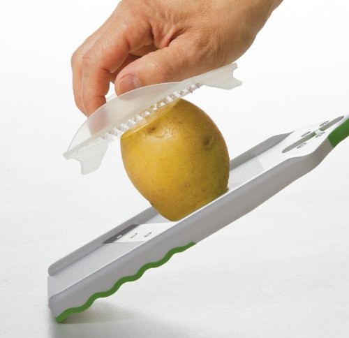 Adjust-A-Slice Mandoline Slicer, Green – Adjustable Thickness, Perfect for