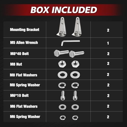 LED Light Bar Side Mounting Brackets 2PCS, Adjustable Universal Side Mount