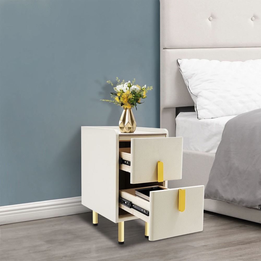 Narrow Bedside Table with Drawers, Bedside Table, Slim Bedside Table