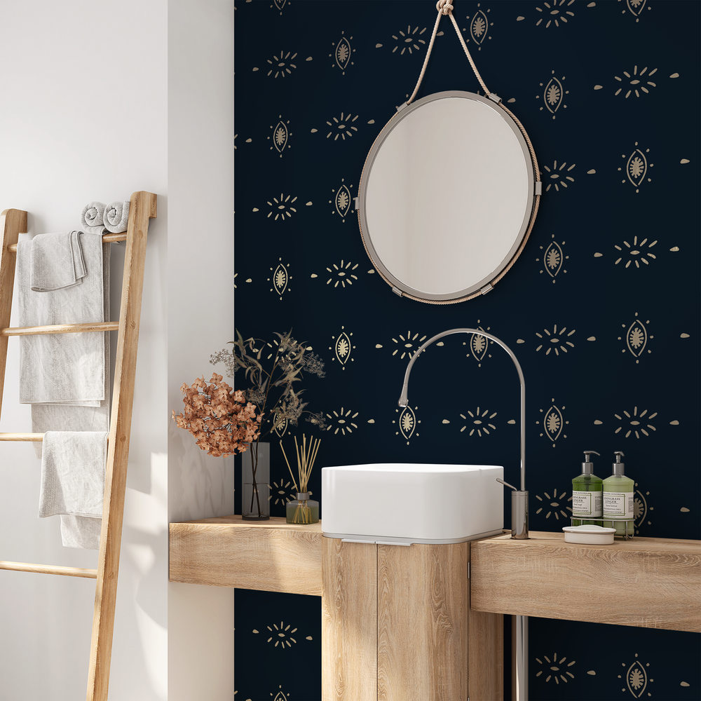 Boho Eyes Pattern Wall Stencil - Durable & Reusable Mylar Stencils