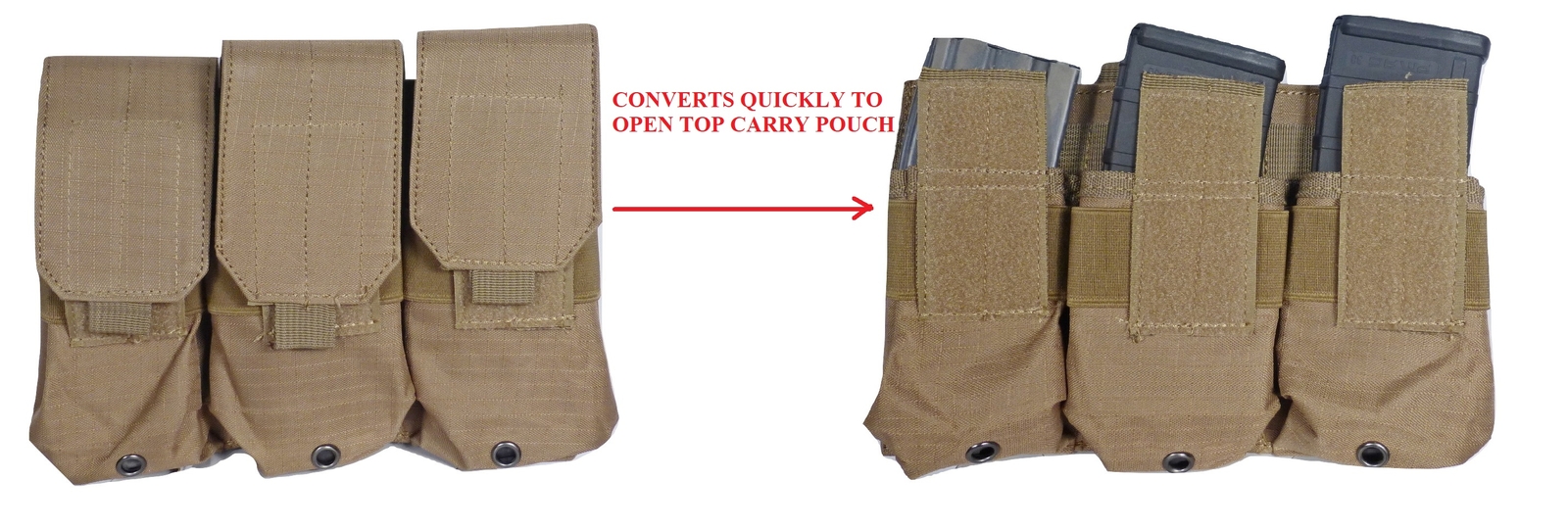 Tactical Scorpion Gear MOLLE Ripstop Rifle 30RD Triple Magazine Pouch