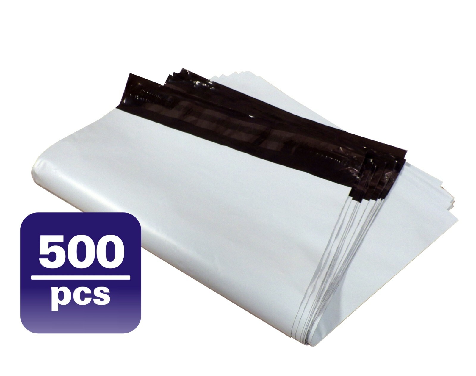 Yens® 500 #M5 WHITE POLY MAILERS ENVELOPES Self Sealing BAGS 12 x 15.5  500M5