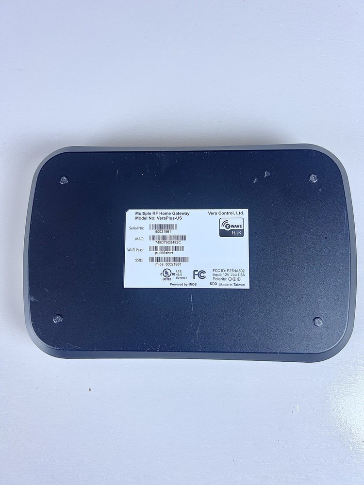 Vera Plus Smart Home Controller Hub Z-Wave ZigBee WiFi Bluetooth VeraPlus US