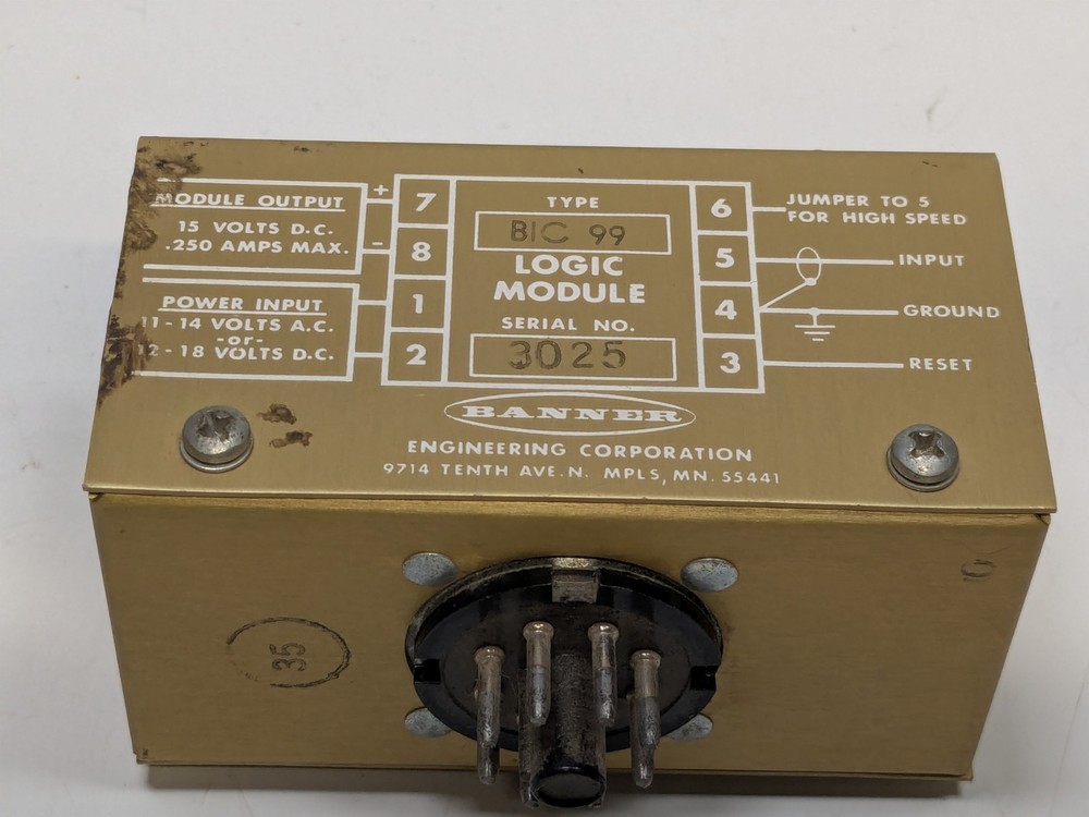 Banner Engineering Preset Counter / Logic Module - Plug In - Model BIC-99