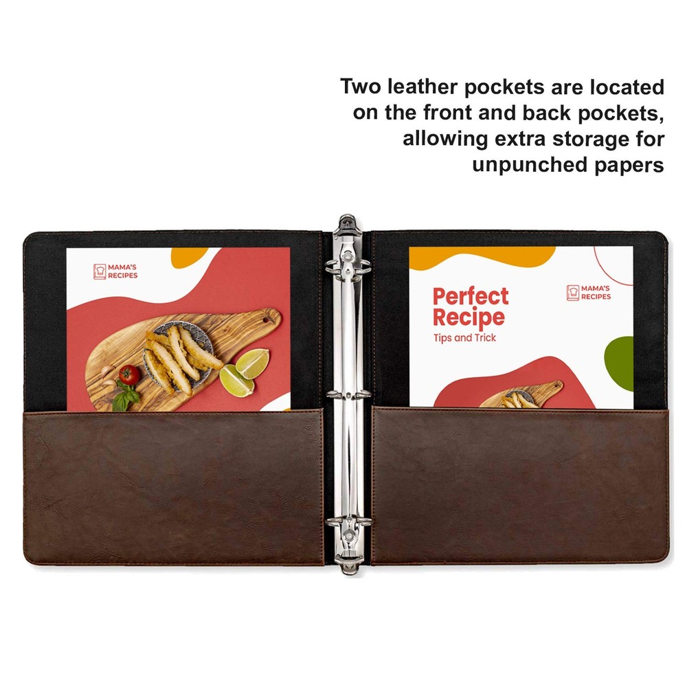 Capote Vintage Mini Professional 3 Ring Binder Organizer, Brown