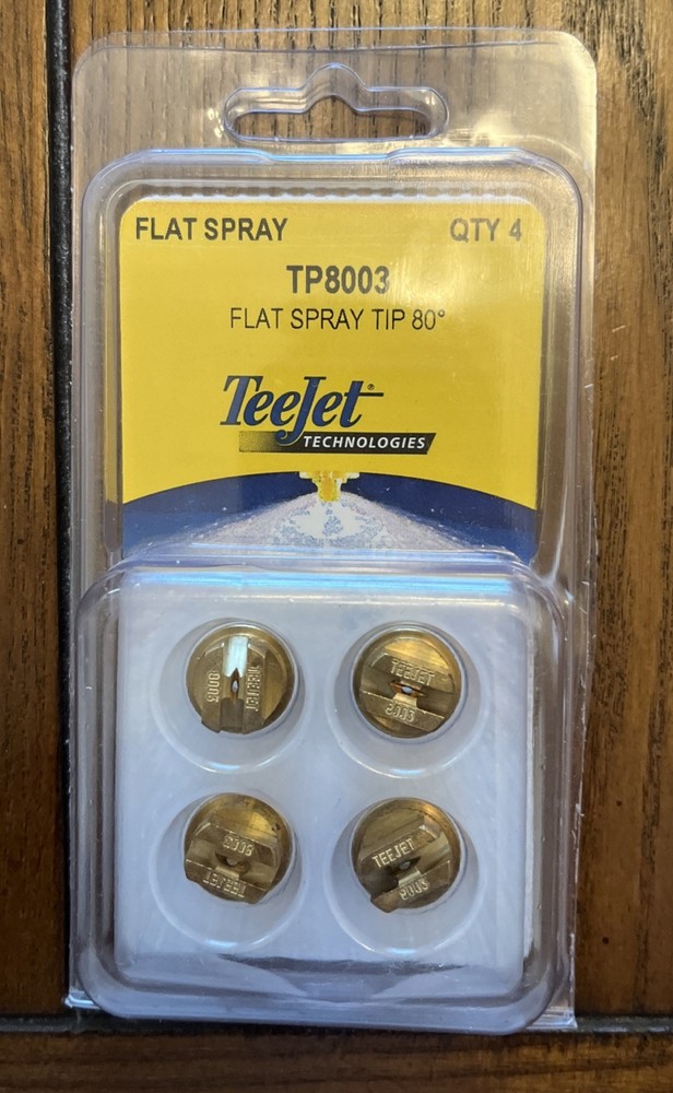 TeeJet TP8003 Flat Spray Tips 80° Brass – 4 Pack – New