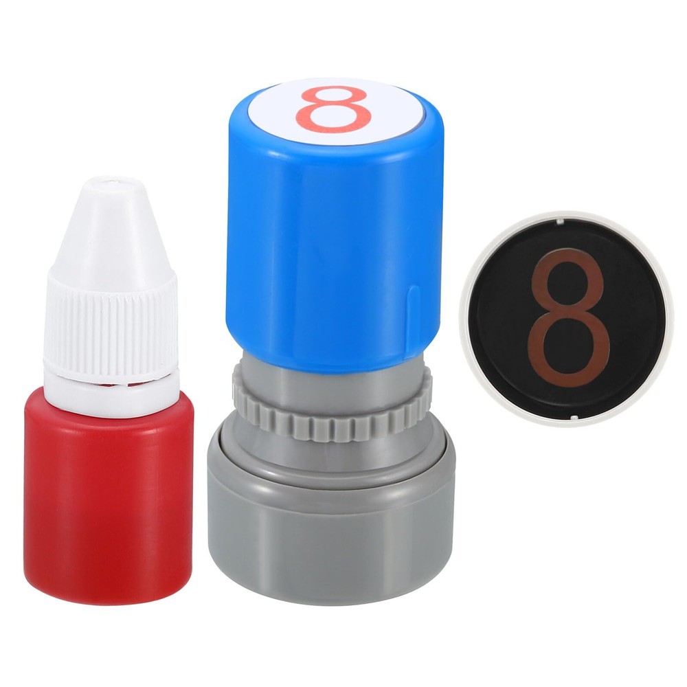 Self Inking Number Stamps - Numeral 8 Teacher Initial Ink for Class Notebook ...