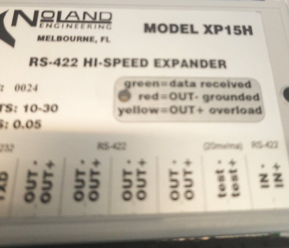 NOLAND MODEL XP15H RS-422