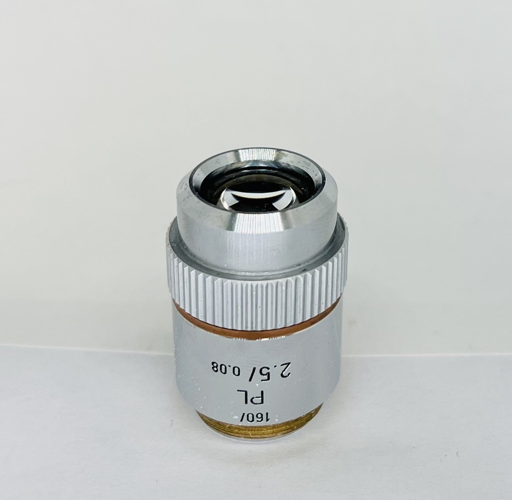 Leitz PL Plan 2.5X  Microscope Objective 160mm Lens 2.5/0.08 Macro Photography