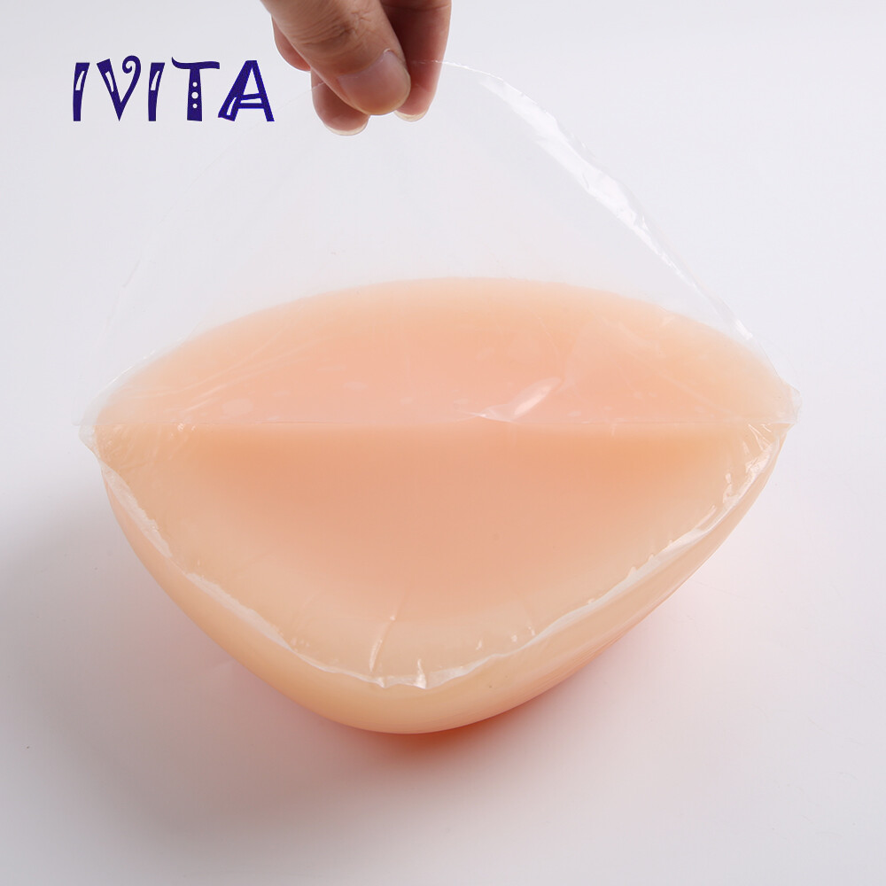 Full Silicone Breast Forms AA-FF Cup Self-Adhesive Triangle Breasts Crossdresser