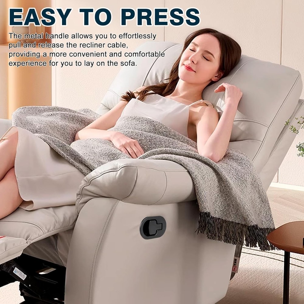 Recliner Couch Pull Handle Replacement – Heavy Duty Metal Fits Most Chairs/Sofas