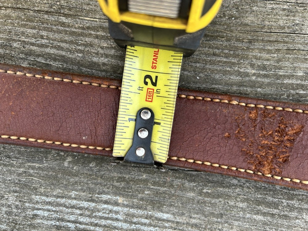 Leather Western Back Cinch With Rollers