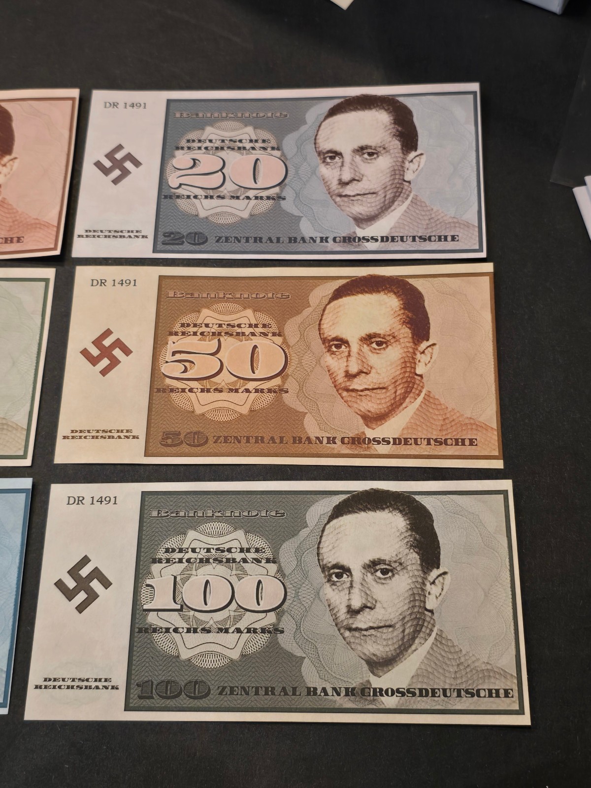 WW2 WWII German The Minister currency Reichsmark Banknote collection set