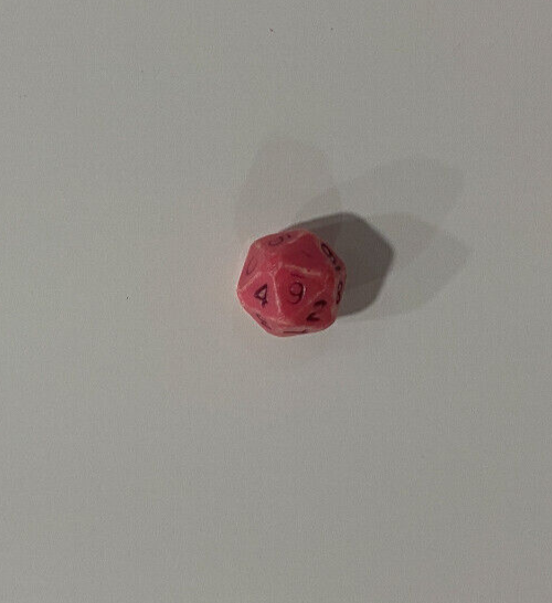 Dungeons and Dragons Opaque Pink d20 D&D