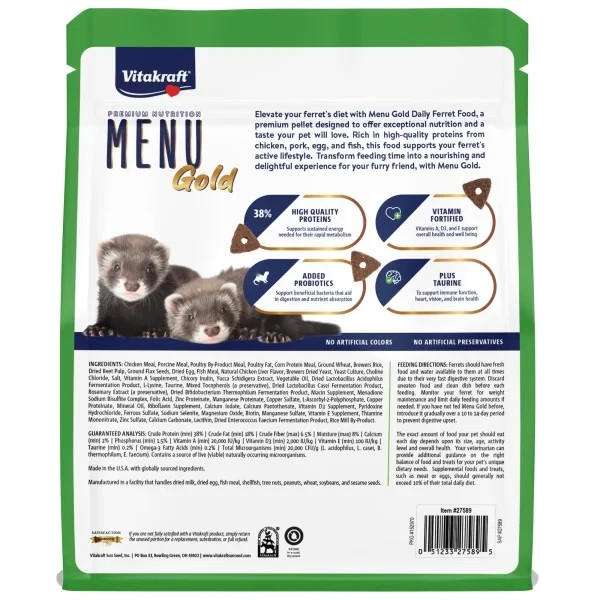 (2 pack) Menu Gold Ferret Diet, 3 lb