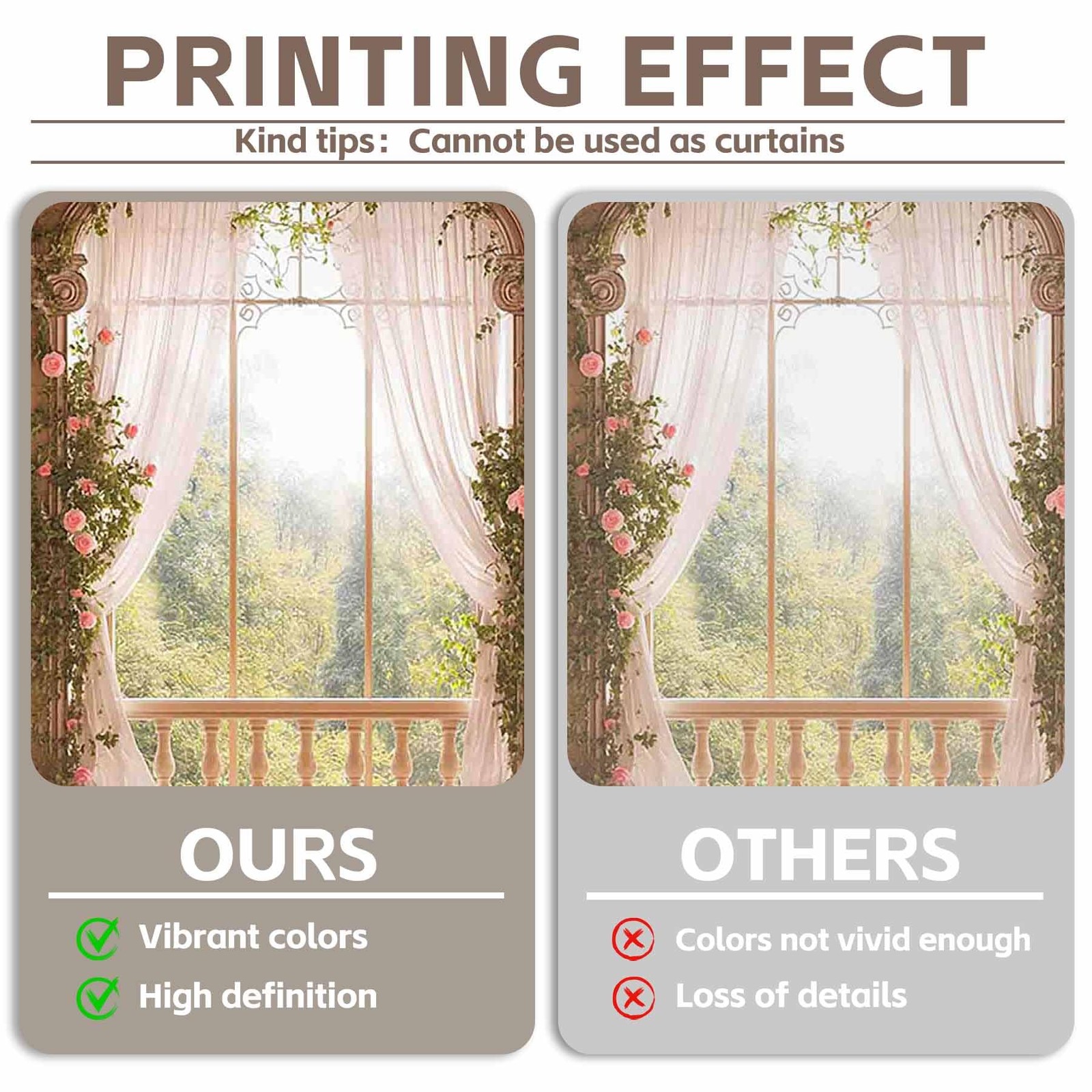 7x5ft Fabric Spring Window Scenery Photography Backdrop Pink Floral Green For...