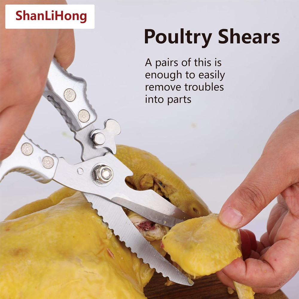 Kitchen Scissors: Heavy-Duty Poultry Shears That Effortlessly Cut through Bones,