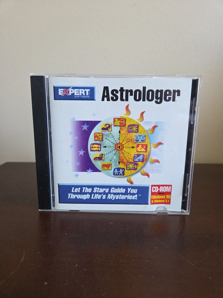 Vtg 90's Expert Software Astrologer PC CD-ROM 1995 for Microsoft Windows 3.1