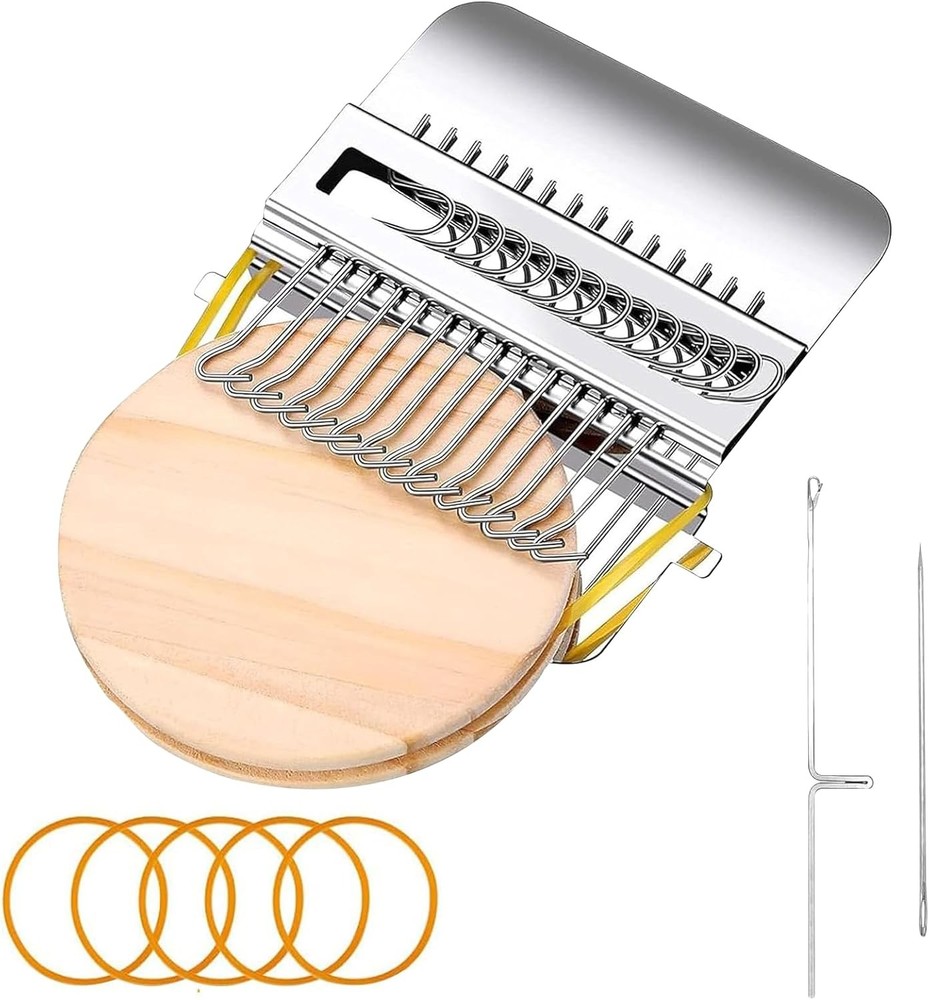 Knit Patch Kit PatchMaker 2.0 Mini Darning Loom 14 Hooks for Jeans Socks Repair