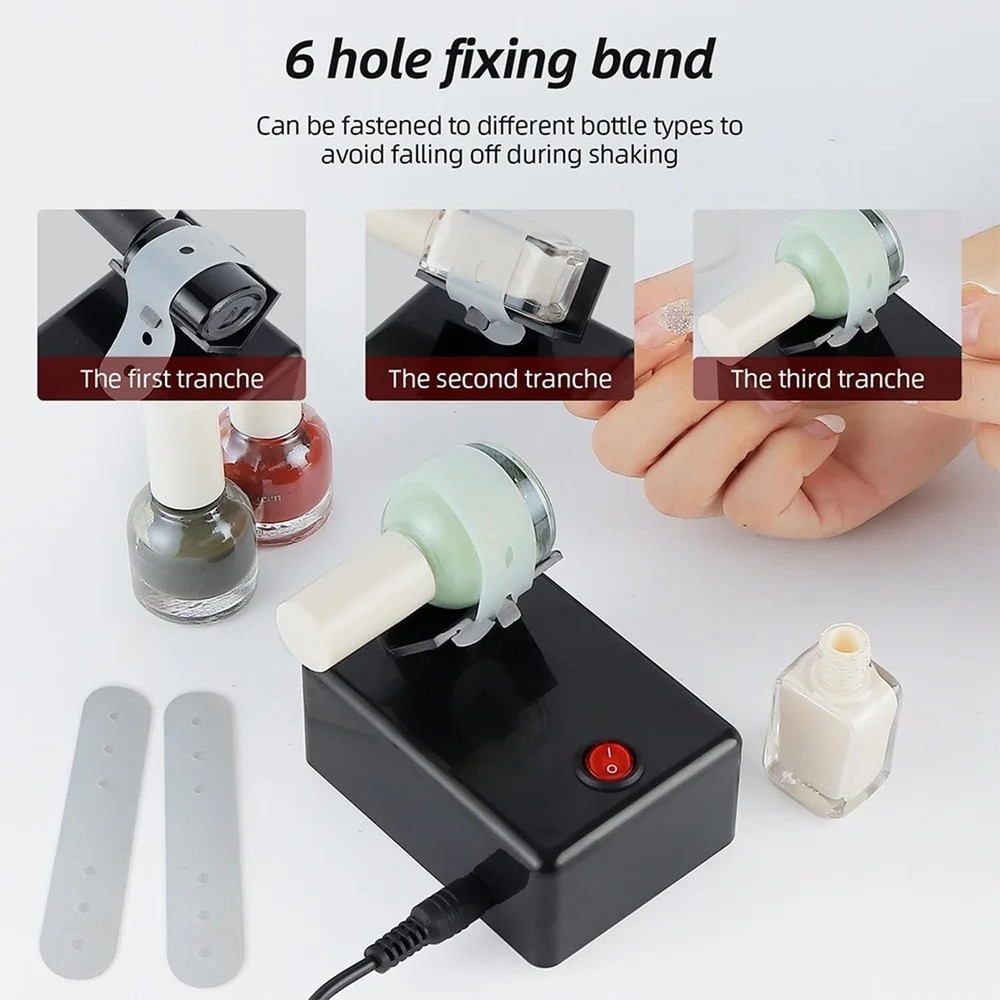 High-Quality Nail Polish Shaker with Adjustable Straps - Consistent Mixing Tool